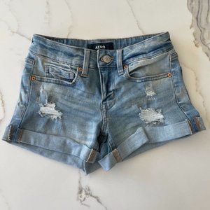 Aero Low Rise Shortie Jean Shorts Size 0